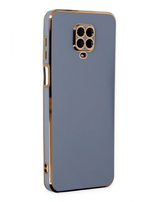 Newface Xiaomi Redmi Note 9 Pro Kılıf Volet Silikon - Mavi