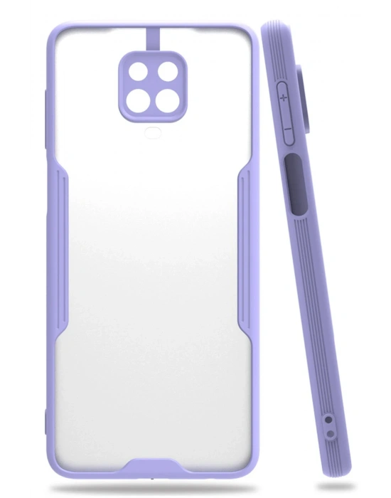 Newface Xiaomi Redmi Note 9S Kılıf Platin Silikon - Lila