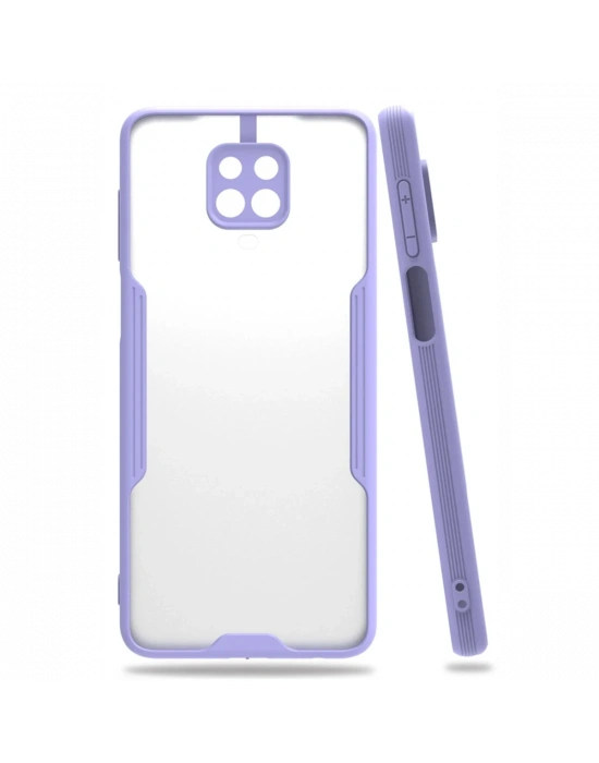 Newface Xiaomi Redmi Note 9S Kılıf Platin Silikon - Lila