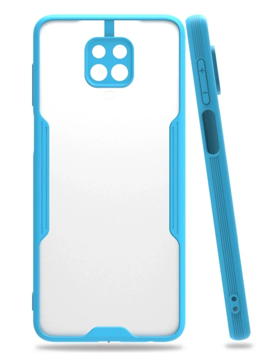 Newface Xiaomi Redmi Note 9S Kılıf Platin Silikon - Mavi