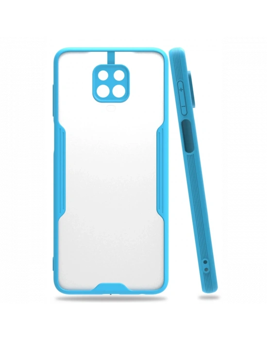 Newface Xiaomi Redmi Note 9S Kılıf Platin Silikon - Mavi