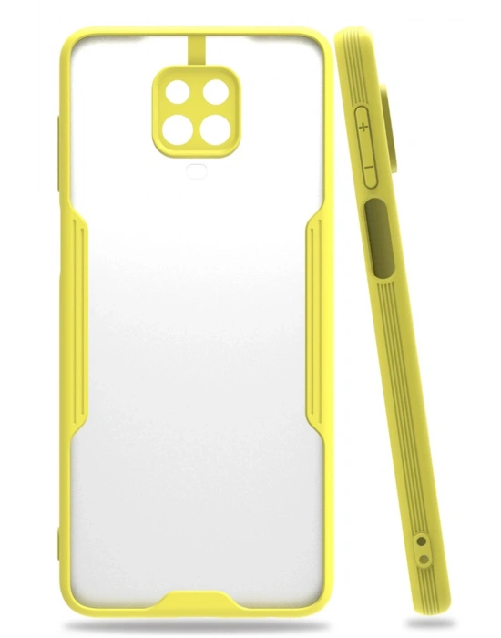 Newface Xiaomi Redmi Note 9S Kılıf Platin Silikon - Sarı