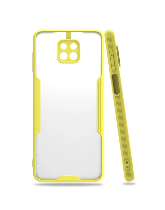 Newface Xiaomi Redmi Note 9S Kılıf Platin Silikon - Sarı