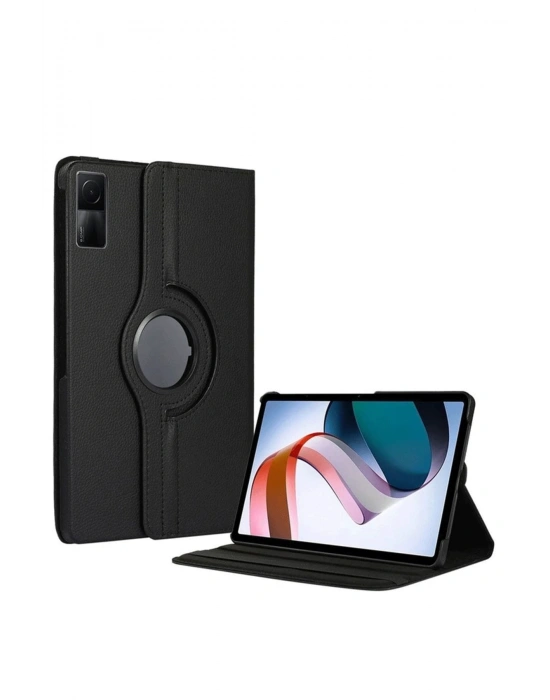 Newface Xiaomi Redmi Pad SE 4G Kılıf 360 Tablet Deri Kılıf - Siyah