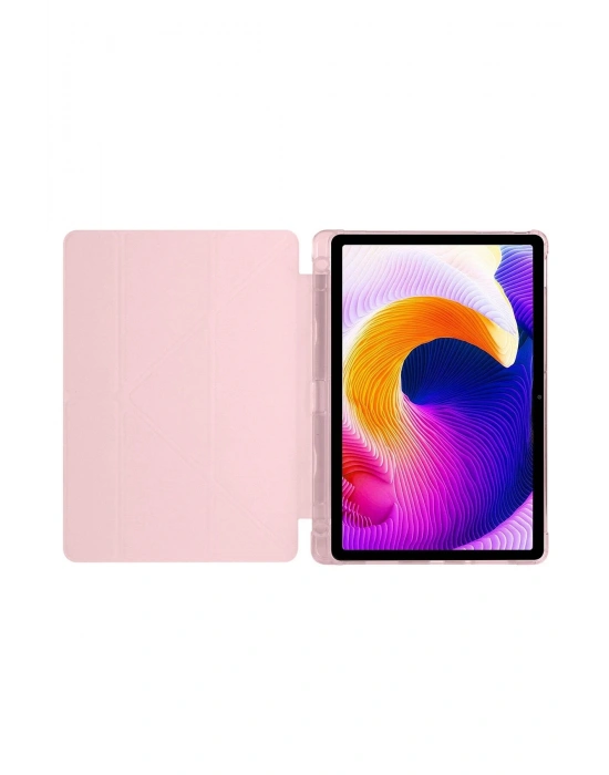 Newface Xiaomi Redmi Pad SE 4G Kılıf Kalemlikli Mars Tablet Kılıfı - Rose Gold