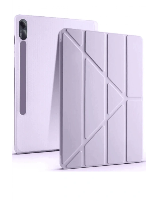 Newface Xiaomi Redmi Pad SE Kılıf Kalemlikli Mars Tablet Kılıfı - Lila