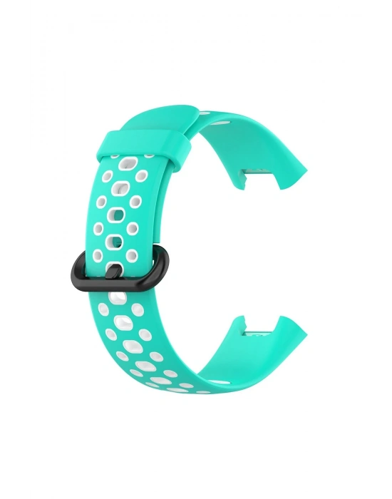 Newface Xiaomi Redmi Watch 2 Spor Delikli Kordon - Turkuaz-Beyaz