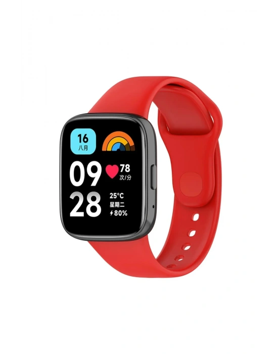Newface Xiaomi Redmi Watch 3 Active Klasik Kordon - Kırmızı