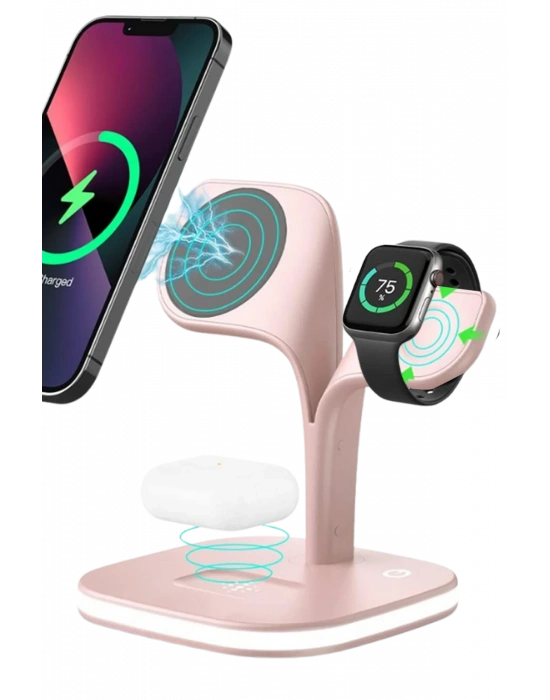 Newface YM-UD22 Kablosuz Şarj Masaüstü Set - Pembe