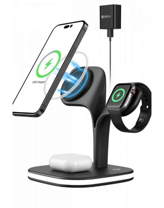 Newface YM-UD22 Kablosuz Şarj Masaüstü Set - Siyah