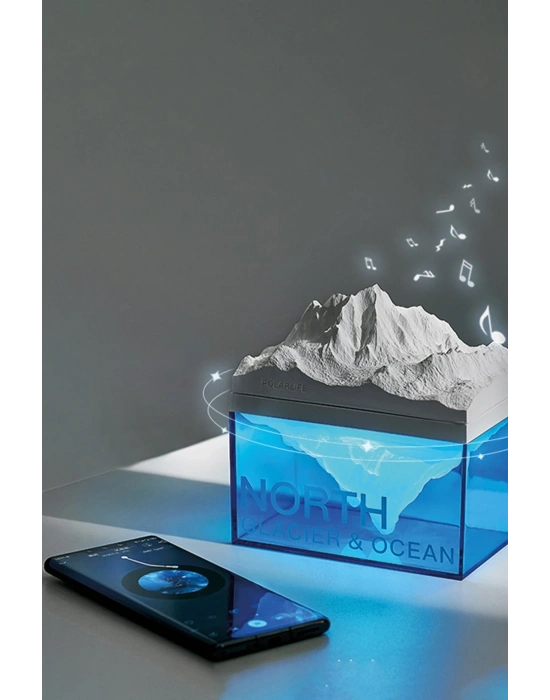 Newface Z4 Kuzey Okyanus Temalı Gece Lambası Özellikli BT Kablosuz Hoparlör - Mavi