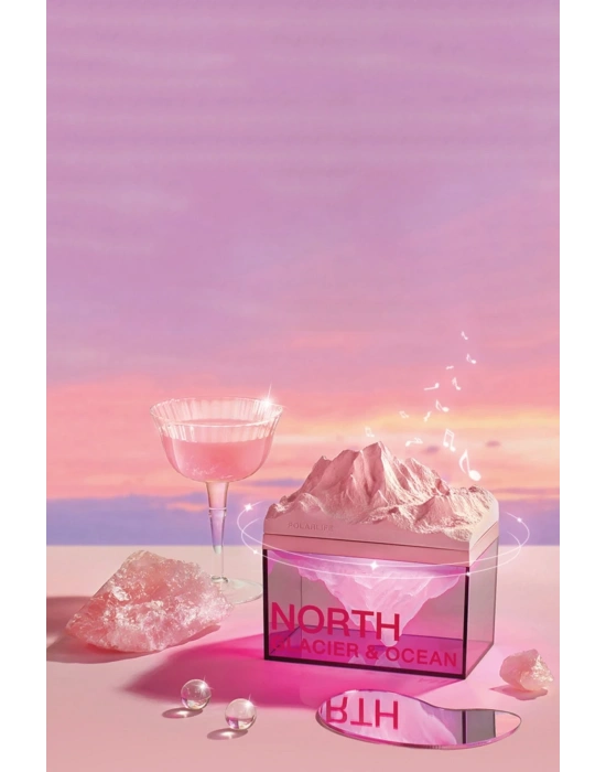 Newface Z4 Kuzey Okyanus Temalı Gece Lambası Özellikli BT Kablosuz Hoparlör - Pembe