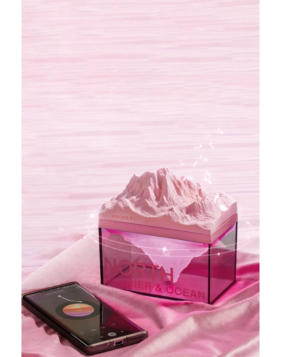 Newface Z4 Kuzey Okyanus Temalı Gece Lambası Özellikli BT Kablosuz Hoparlör - Pembe