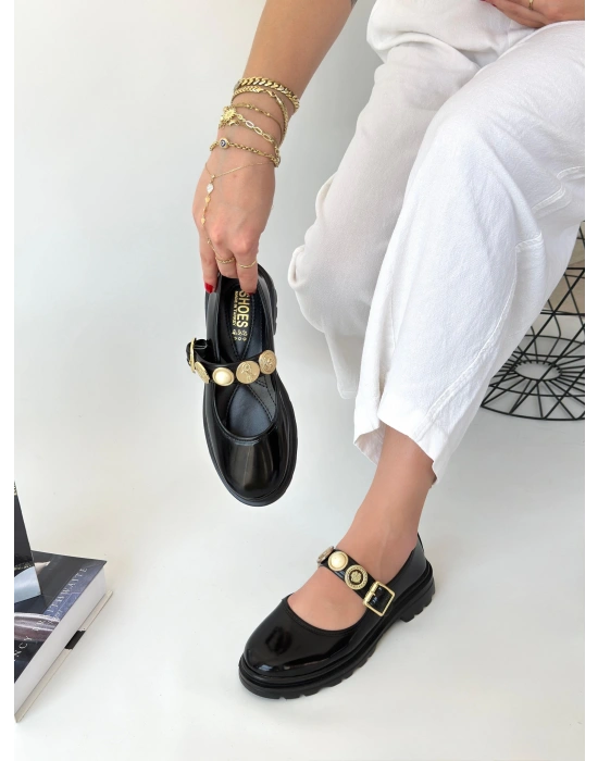 Okira Siyah Rugan Oxford Ayakkabı