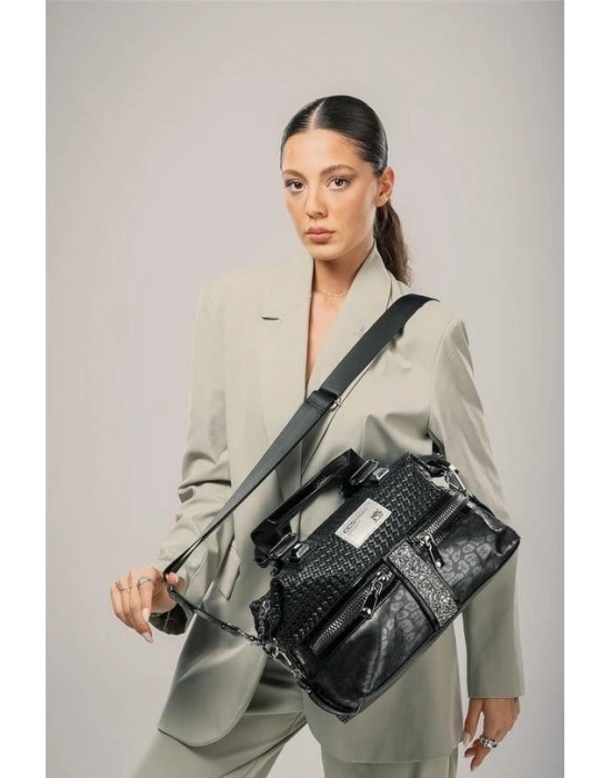 Olwa Siyah Cilt Kol Ve Omuz Çantası