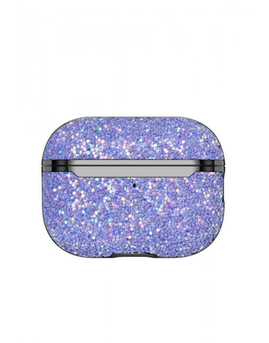 Onegif Airpods 2 (2.nesil) Bright Simli Airpods Kapak - Derin Mor