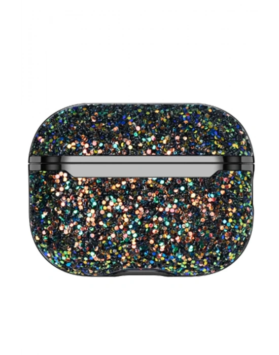 Onegif Airpods 3 (3.nesil) Bright Simli Airpods Kapak - Siyah