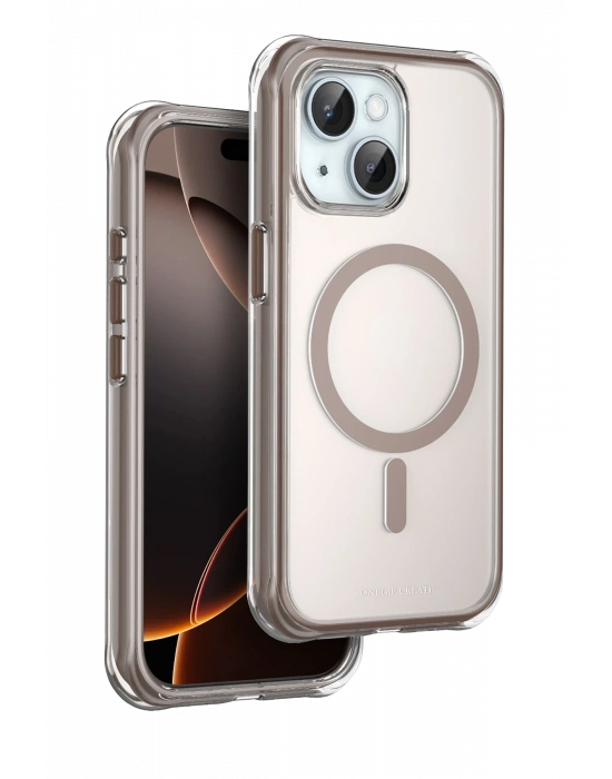 Onegif Apple iPhone 15 Hulk Magsafe Kapak - Çöl Titanyum