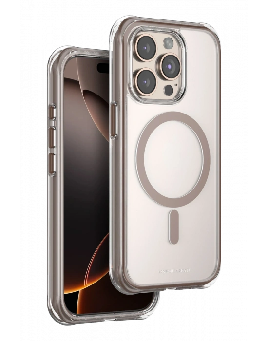 Onegif Apple iPhone 15 Pro Max Hulk Magsafe Kapak - Çöl Titanyum