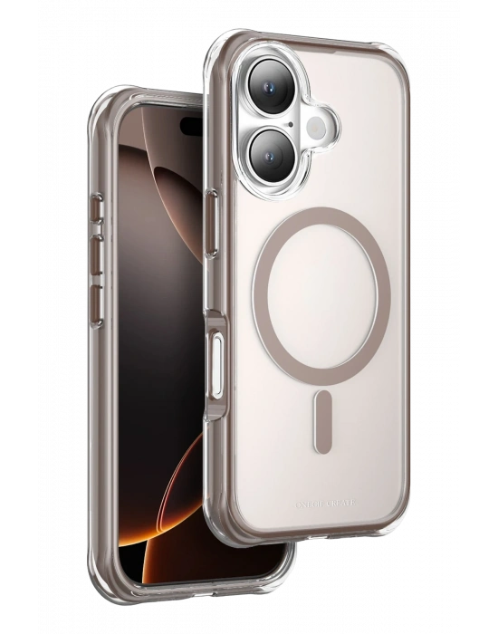 Onegif Apple iPhone 16 Hulk Magsafe Kapak - Çöl Titanyum