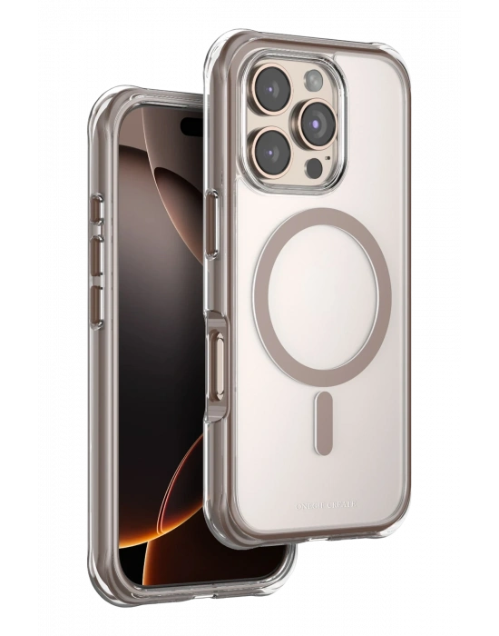 Onegif Apple iPhone 16 Pro Hulk Magsafe Kapak - Çöl Titanyum