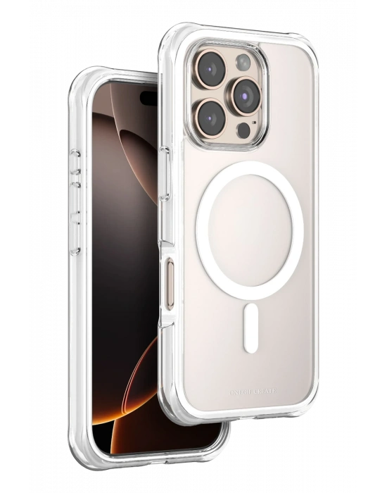 Onegif Apple iPhone 16 Pro Max Hulk Magsafe Kapak - Beyaz