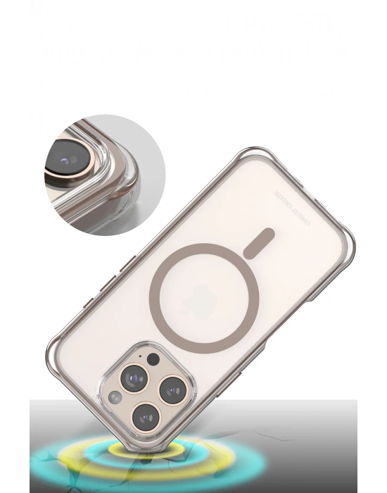 Onegif Apple iPhone 16 Pro Max Hulk Magsafe Kapak - Titan Gri