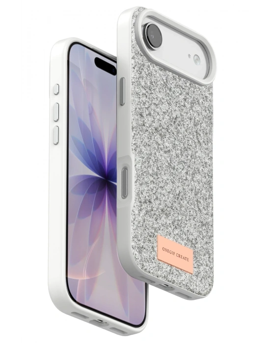 Onegif Apple iPhone 17 Air Bright Simli Kapak - Beyaz