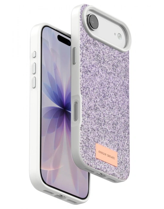 Onegif Apple iPhone 17 Air Bright Simli Kapak - Lila