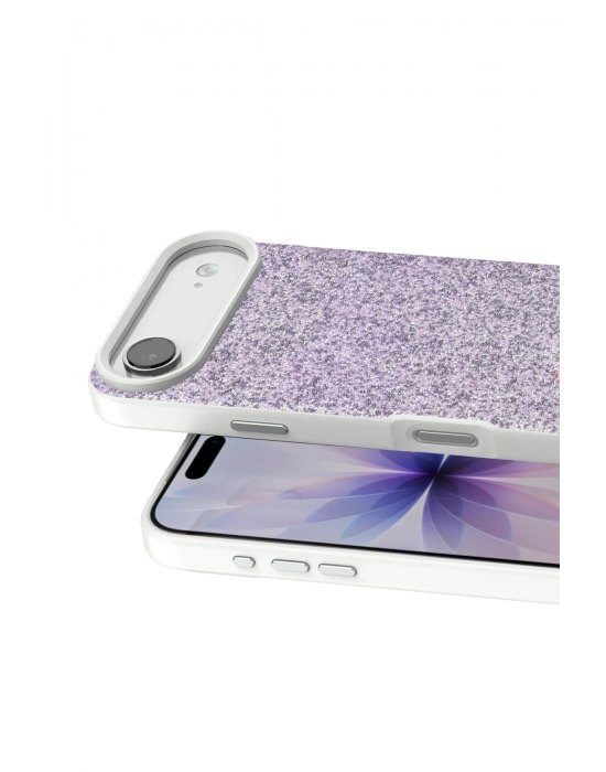 Onegif Apple iPhone 17 Air Bright Simli Kapak - Lila