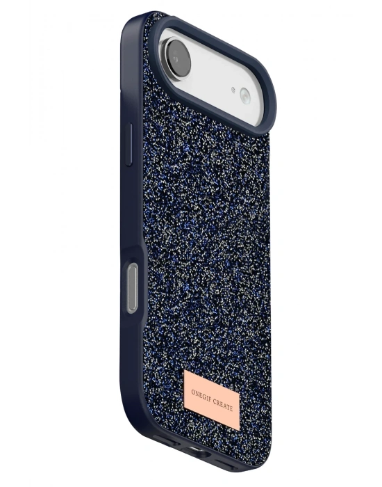 Onegif Apple iPhone 17 Air Bright Simli Kapak - Mavi