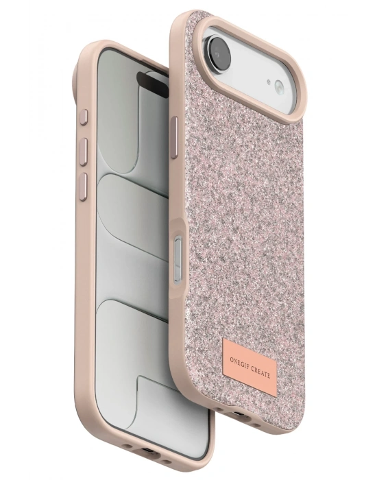 Onegif Apple iPhone 17 Air Bright Simli Kapak - Pembe