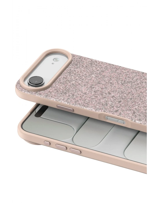 Onegif Apple iPhone 17 Air Bright Simli Kapak - Pembe