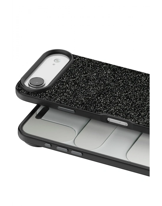 Onegif Apple iPhone 17 Air Bright Simli Kapak - Siyah