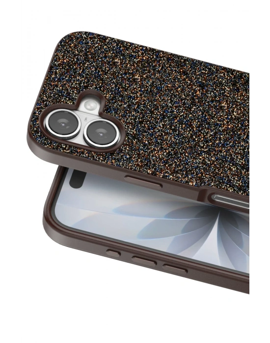 Onegif Apple iPhone 17 Bright Simli Kapak - Gold