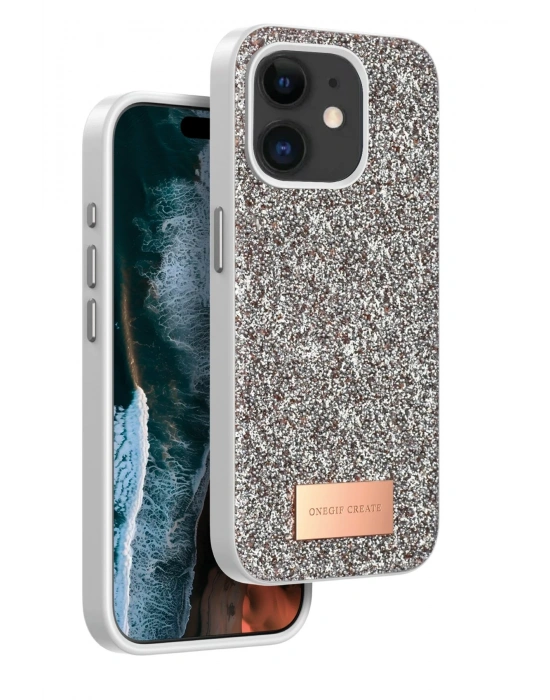 Onegif iPhone 11 Bright Simli Kapak - Gold