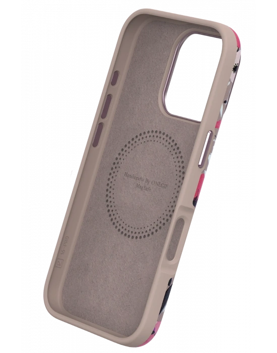 Onegif iPhone 14 Pro Max Flower Series Magsafe Kapak - Siyah