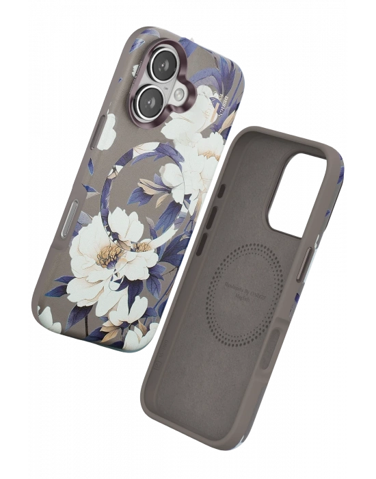 Onegif iPhone 16 Flower Series Magsafe Kapak - Gri