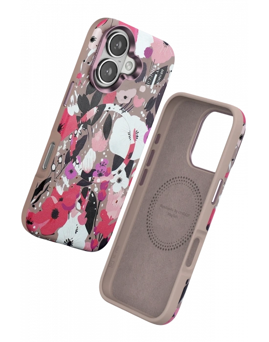 Onegif iPhone 16 Flower Series Magsafe Kapak - Pembe