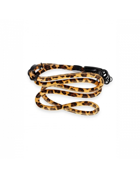 Onegif JI Leopar Desenli Boyun Askısı - Turuncu