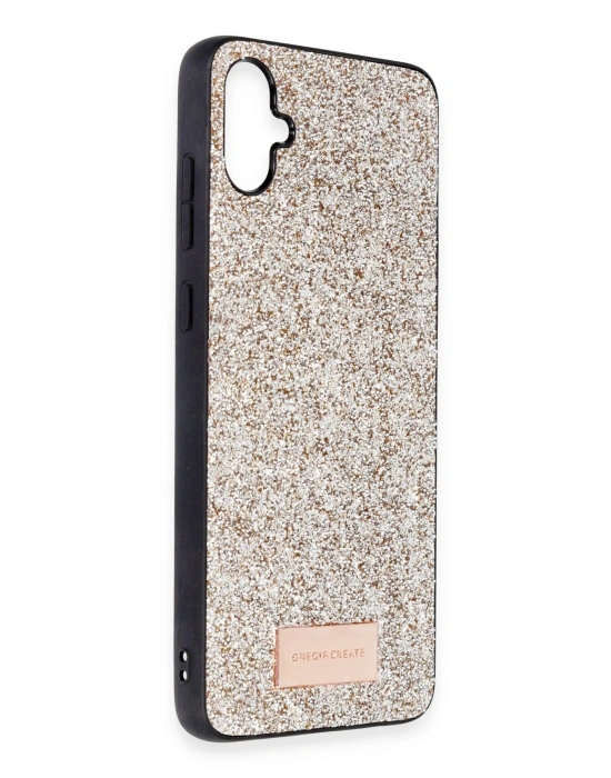 Onegif Samsung Galaxy A05 Bright Simli Kapak - Gold