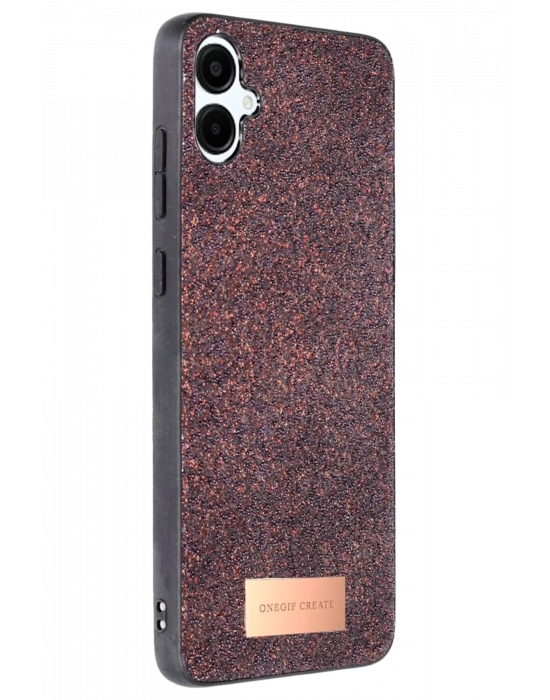 Onegif Samsung Galaxy A06 Bright Simli Kapak - Derin Mor