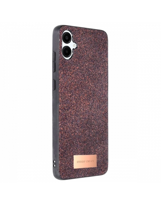 Onegif Samsung Galaxy A06 Bright Simli Kapak - Derin Mor