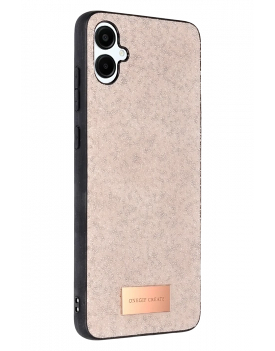 Onegif Samsung Galaxy A06 Bright Simli Kapak - Pembe