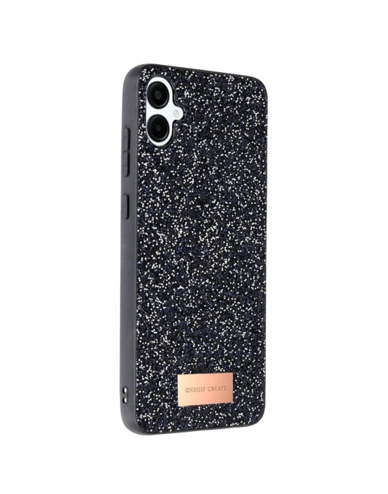 Onegif Samsung Galaxy A06 Bright Simli Kapak - Siyah