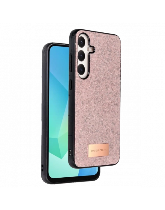 Onegif Samsung Galaxy A16 5G Bright Simli Kapak - Pembe