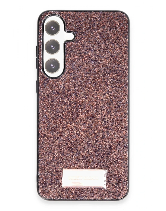 Onegif Samsung Galaxy A25 5G Bright Simli Kapak - Derin Mor