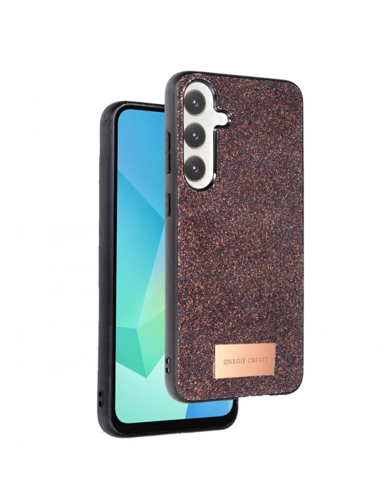 Onegif Samsung Galaxy A36 Bright Simli Kapak - Derin Mor