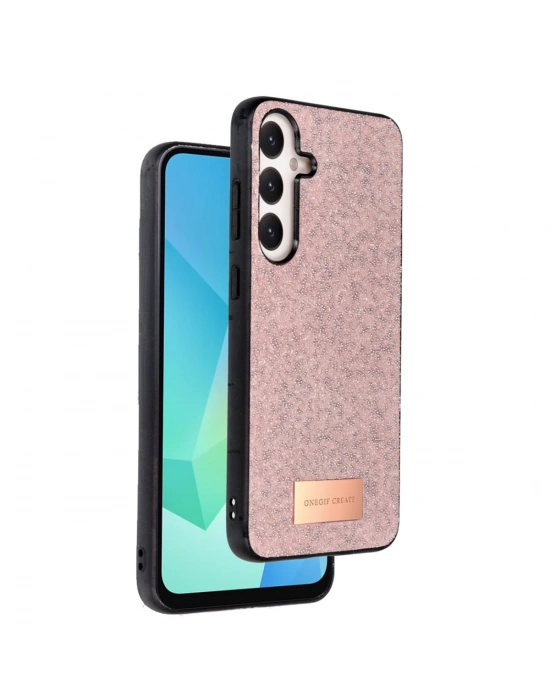 Onegif Samsung Galaxy A36 Bright Simli Kapak - Pembe