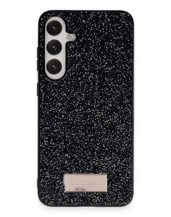 Onegif Samsung Galaxy A55 5G Bright Simli Kapak - Siyah